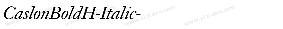 CaslonBoldH-Italic字体转换