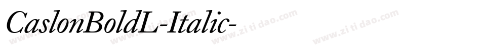 CaslonBoldL-Italic字体转换