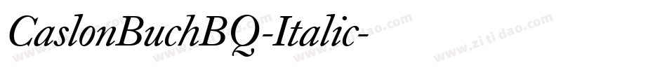 CaslonBuchBQ-Italic字体转换