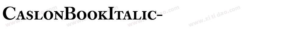 CaslonBookItalic字体转换