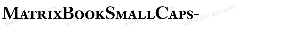 MatrixBookSmallCaps字体转换