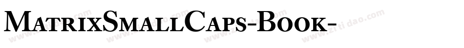 MatrixSmallCaps-Book字体转换