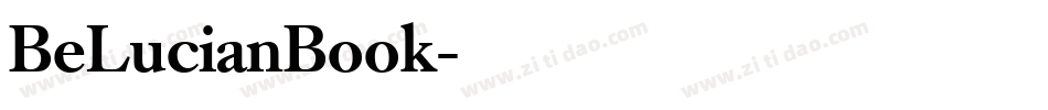 BeLucianBook字体转换