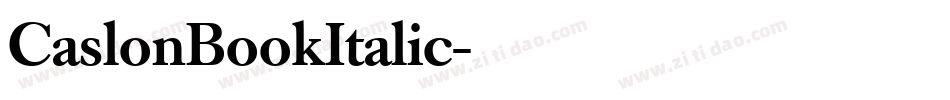 CaslonBookItalic字体转换