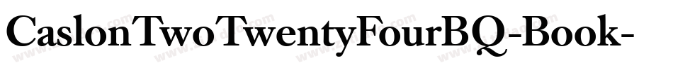 CaslonTwoTwentyFourBQ-Book字体转换