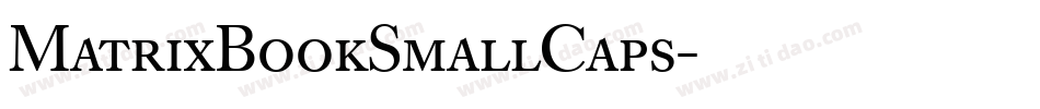 MatrixBookSmallCaps字体转换