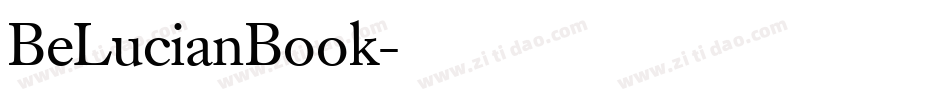BeLucianBook字体转换