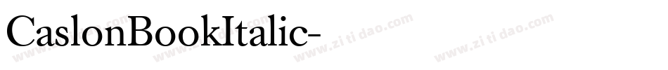 CaslonBookItalic字体转换