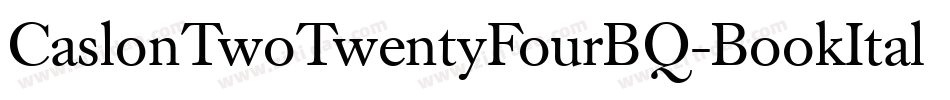 CaslonTwoTwentyFourBQ-BookItalic字体转换