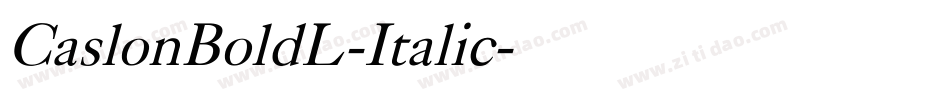 CaslonBoldL-Italic字体转换