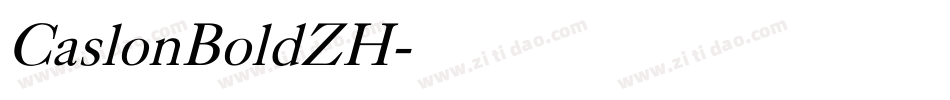 CaslonBoldZH字体转换