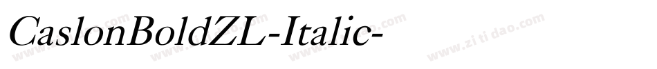 CaslonBoldZL-Italic字体转换
