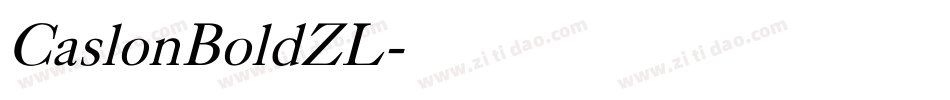 CaslonBoldZL字体转换