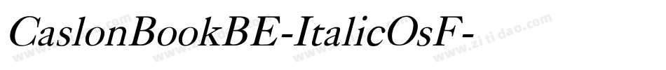 CaslonBookBE-ItalicOsF字体转换