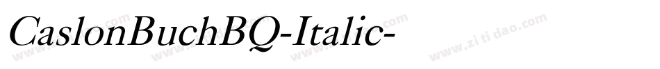 CaslonBuchBQ-Italic字体转换