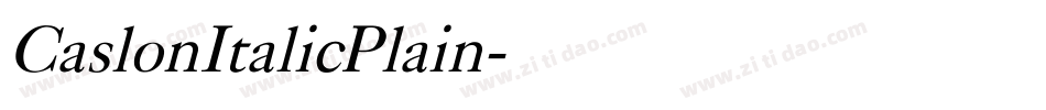 CaslonItalicPlain字体转换