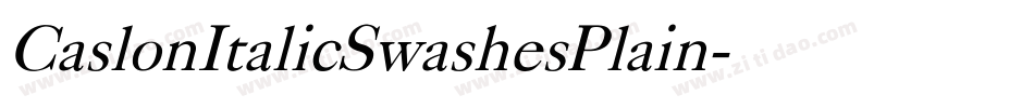CaslonItalicSwashesPlain字体转换