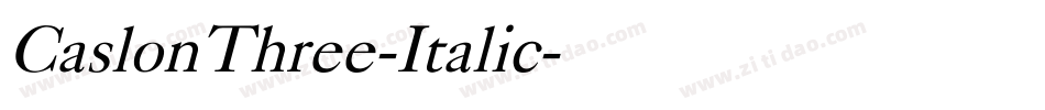 CaslonThree-Italic字体转换