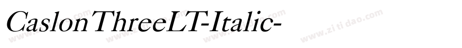 CaslonThreeLT-Italic字体转换