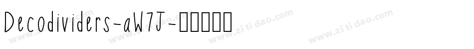 Decodividers-aW7J字体转换