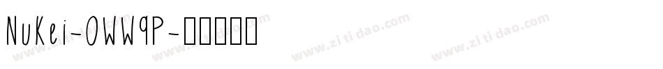 NuKei-0WW9P字体转换