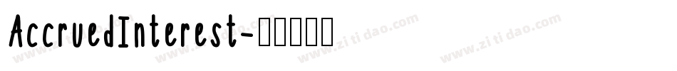 AccruedInterest字体转换