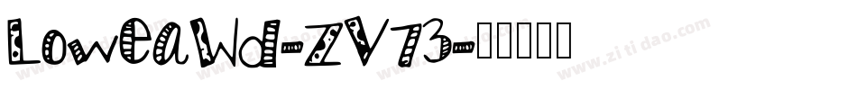 LoweaWd-ZV73字体转换