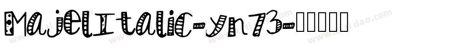 MajelItalic-yn73字体转换