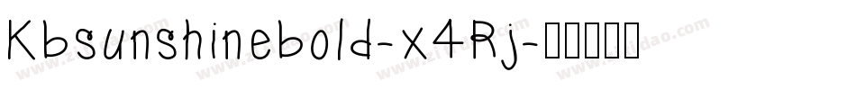 Kbsunshinebold-x4Rj字体转换