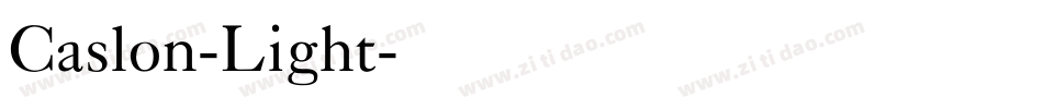 Caslon-Light字体转换