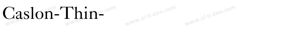 Caslon-Thin字体转换