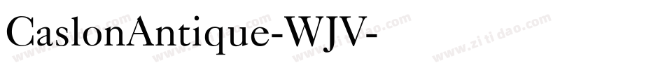 CaslonAntique-WJV字体转换