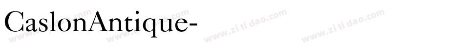 CaslonAntique字体转换