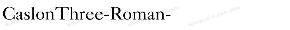 CaslonThree-Roman字体转换
