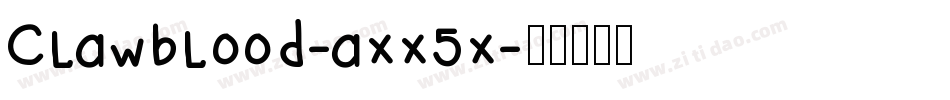 Clawblood-axx5x字体转换