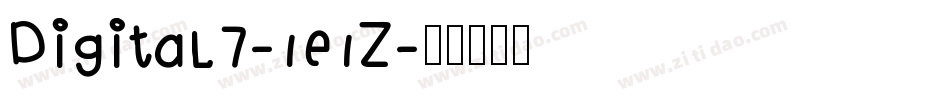 Digital7-1e1Z字体转换