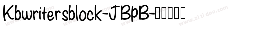 Kbwritersblock-JBpB字体转换
