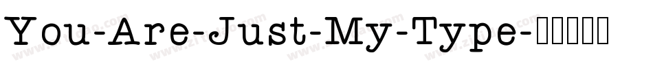 You-Are-Just-My-Type字体转换