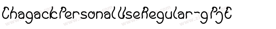 ChagackPersonalUseRegular-gPjE字体转换