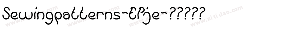 Sewingpatterns-EPje字体转换