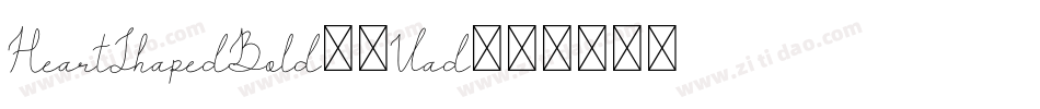 HeartShapedBold-0Vad字体转换