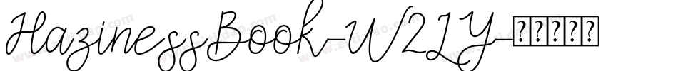 HazinessBook-W2LY字体转换