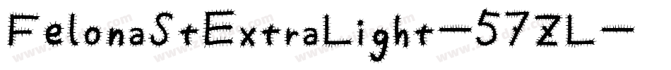 FelonaStExtraLight-57ZL字体转换