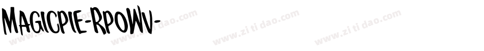 Magicpie-Rp0Wv字体转换