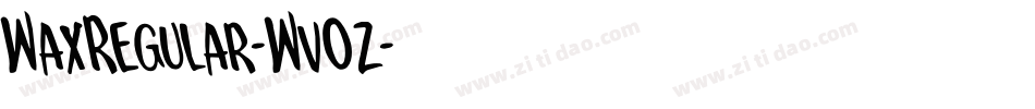 WaxRegular-WvOz字体转换
