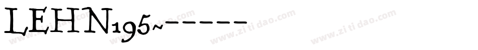 LEHN195字体转换