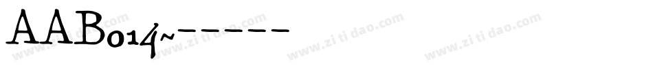 AAB014字体转换