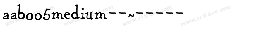 aab005medium字体字体转换