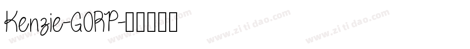 Kenzie-G0RP字体转换