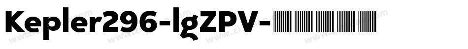 Kepler296-lgZPV字体转换